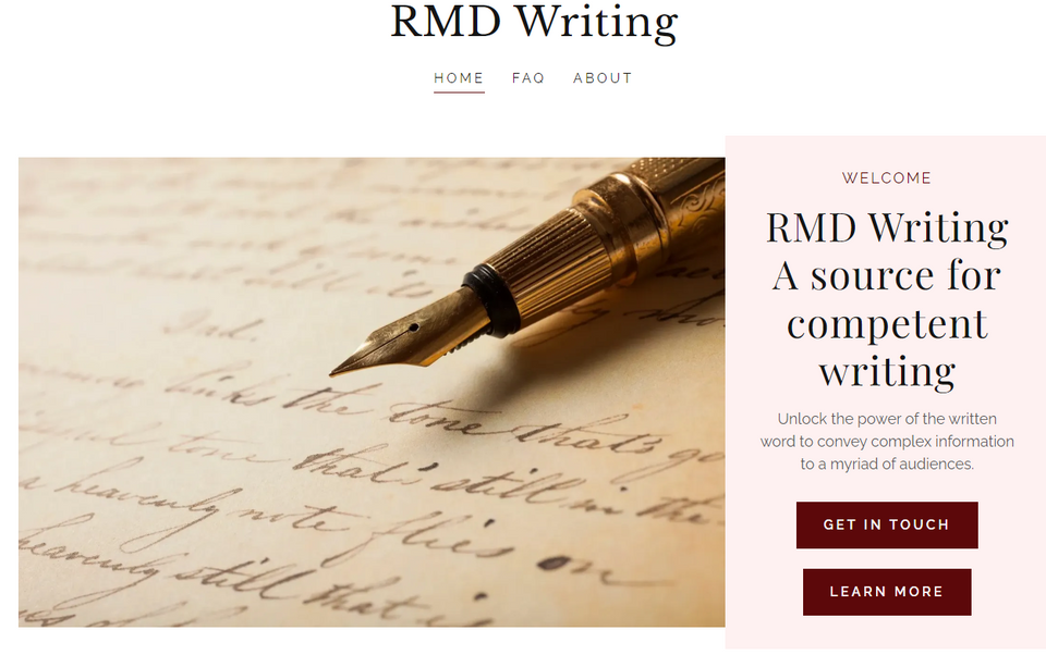 My website - Intent is to be a resource for competent writing