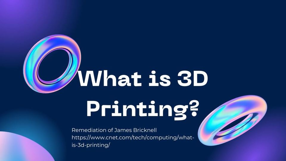 What is 3D Printing? A Remediation